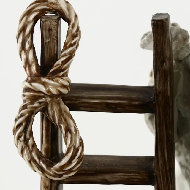 1980s Capodimonte Italian Michaelangelo Sculpts David Porcelain Sculpture For Sale - Image 9 of 14