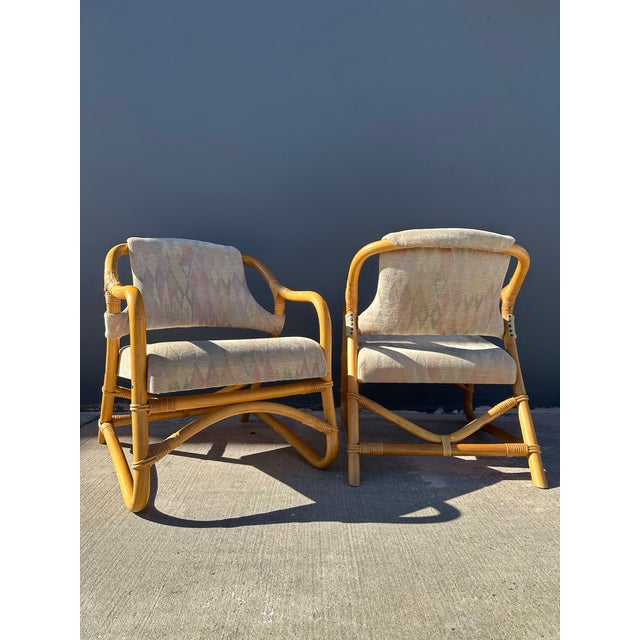 Pair of Danish Bamboo Lounge Chairs, Circa 1970s For Sale In New York - Image 6 of 10