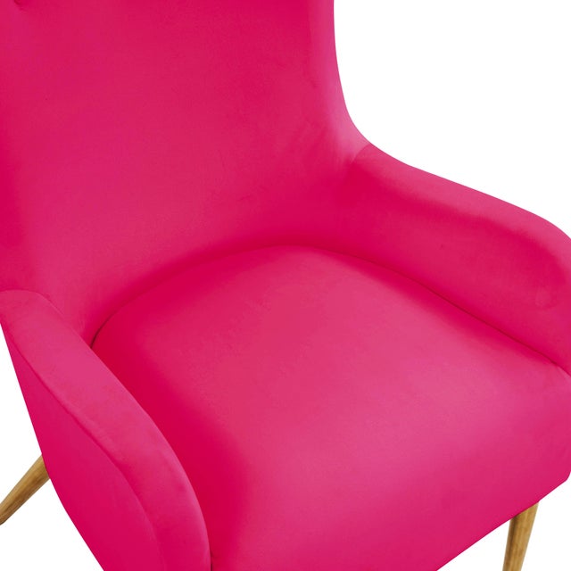 Ethan Hot Pink Velvet Tall Chair Chairish