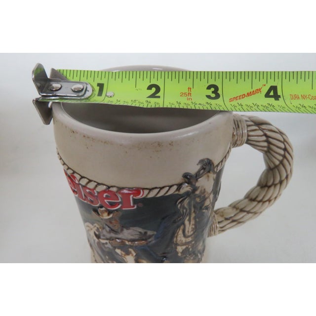 Budweiser Rodeo Stein 1992 Anheuser Busch Ceramarte Ceramic W Original Box For Sale - Image 4 of 16