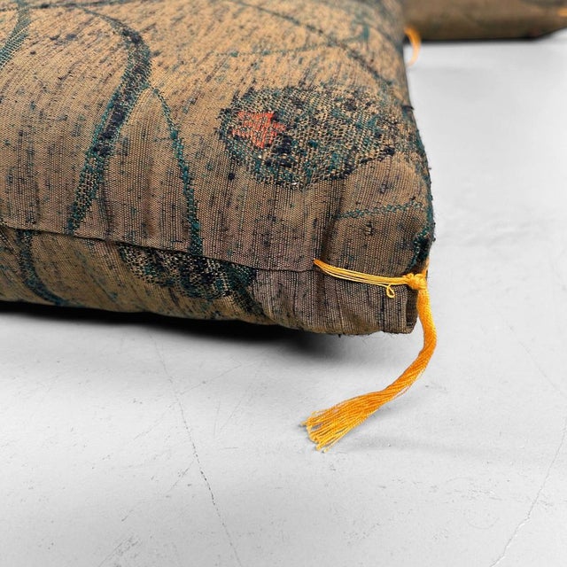 Vintage Japanese Zabuton Floor Cushions, 1980s, Set of 5 For Sale - Image 16 of 18