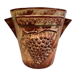 1970s Terracotta French Mid Century Champagne Bucket