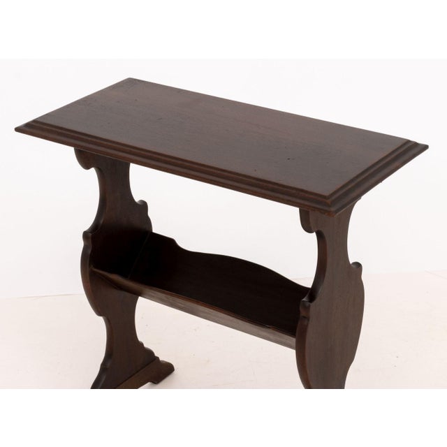Vintage Mahogany Magazine Rack End Table For Sale - Image 4 of 6