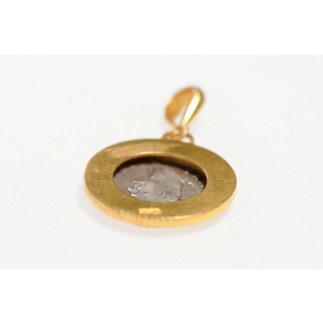 Antique A Winged Pegasus Coin in 22kt Gold Pendant For Sale - Image 4 of 11