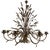 Florentine Art Brown and Gold Handmade Brushed Metal 8 Light Wrought Iron Chandelier from Simoeng, Italy For Sale - Image 14 of 14