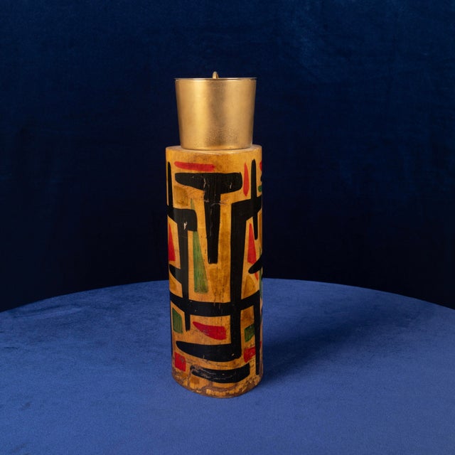 Mod. 796D Parchment Thermos with Abstract Decoration by Aldo Tura, 1940 For Sale - Image 18 of 18