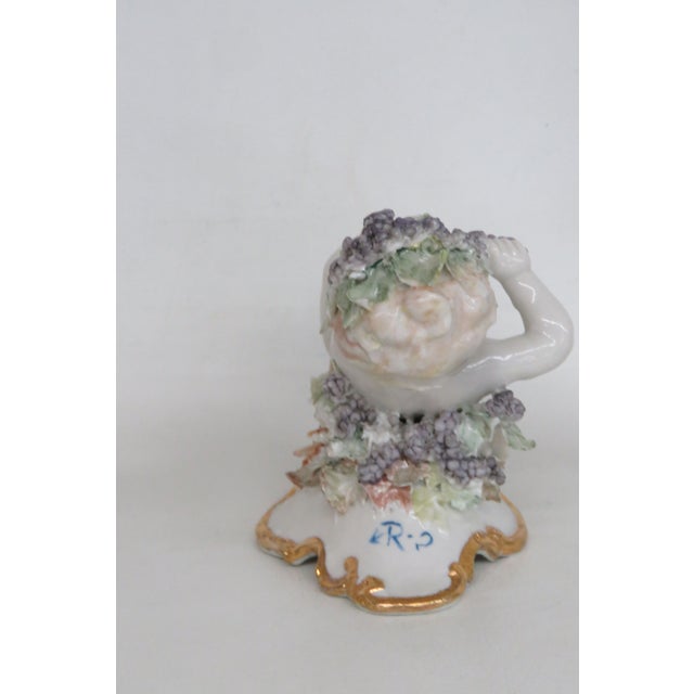 Porcelain English Derby Style Cherub With Grapes Figurine 9777 Signed Rp 4963b For Sale - Image 17 of 18