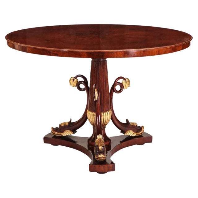Italian Mahogany and Parcel-Gilt Centre Table For Sale