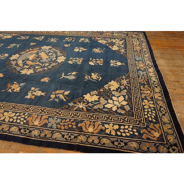 Chinese Antique Chinese Rug Distinguished Piece Cultural Sophistication of Early Qing For Sale - Image 3 of 9