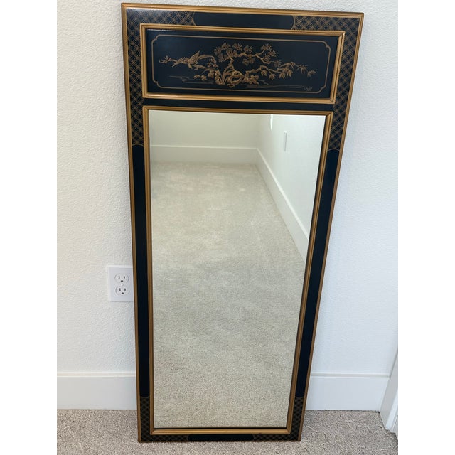 Drexel Herirage Chinoiserie -Hand Painted Gold With Black Lacquer Great Condition. For Sale In Monterey, CA - Image 6 of 10