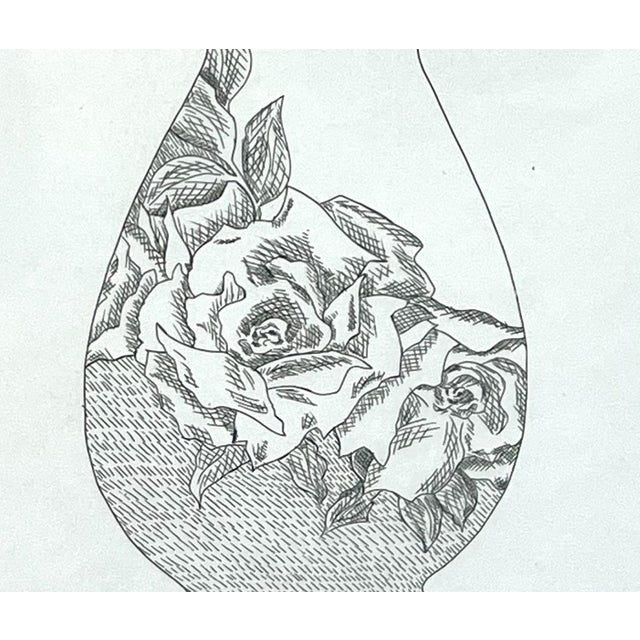 1970s Ed Baynard, Zen Minimalist Flowers Etching American Modernist Ed Baynard Pop Art Print For Sale - Image 5 of 10