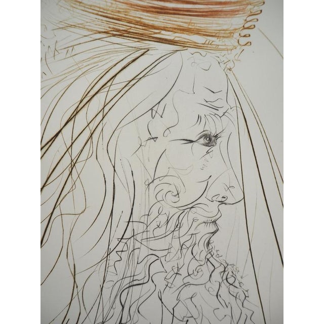 Salvador Dali, The Surrealist King, 1970, Original Signed Etching For Sale - Image 7 of 8
