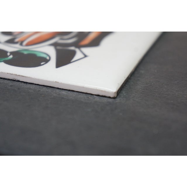 2 Julio Cuba South American Tribal Jester Face Masks Tile Art Plaque Pair For Sale - Image 10 of 12