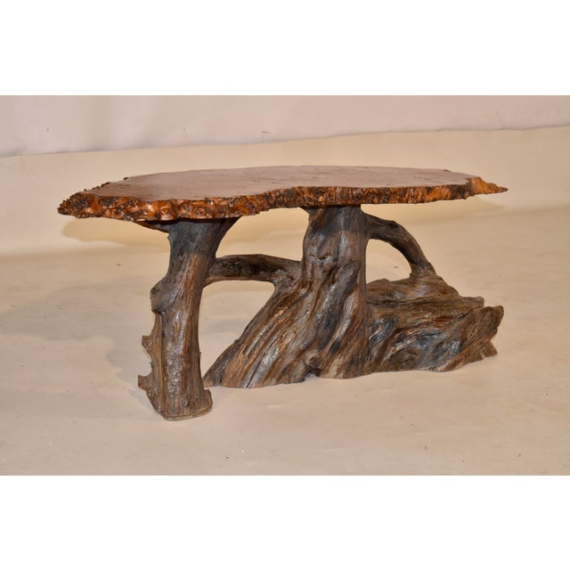 1960s Live Edge Bird's Eye Maple Coffee Table, Circa 1960's For Sale - Image 5 of 7