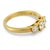 Contemporary Vintage 1 Carat Round Brilliant Cut Diamond 14k Yellow Gold Three Stone Ring, Size 6.75 For Sale - Image 3 of 4