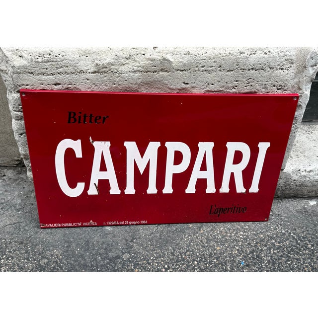 Mid-Century Campari Sign, 1960s For Sale - Image 6 of 6