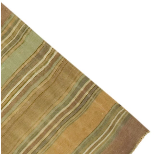 Textile Vintage Circa 1940 Hand Woven Turkish Kilim, 4ft 7in X 15ft For Sale - Image 7 of 7
