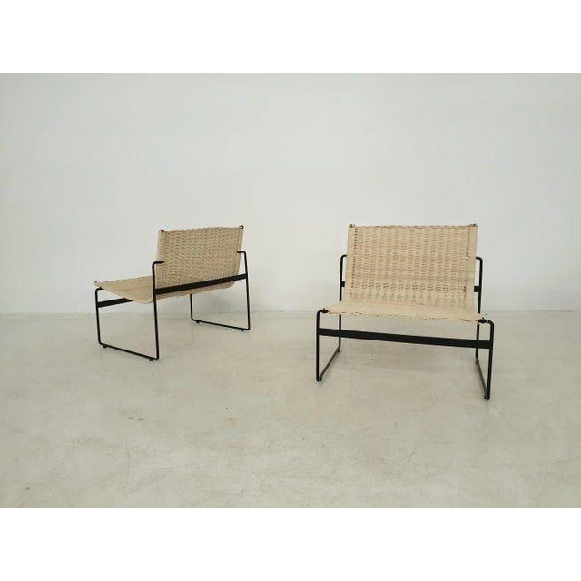 Mid-Century Modern Set of Dutch Rattan Lounge Chairs by Gregorio Vicente Cortes & Luis Onsurbe for Metz and Co, 1960s For Sale - Image 3 of 12