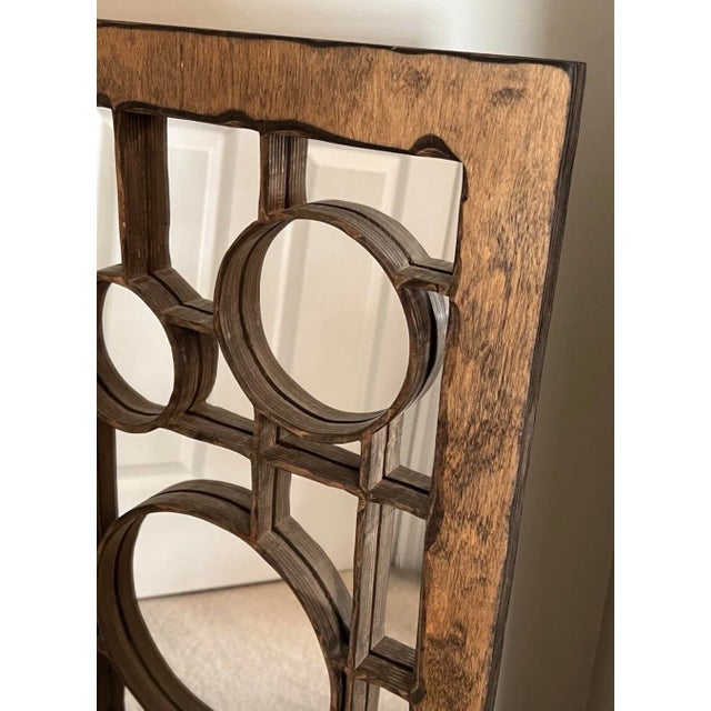 Arts & Crafts Ron Pessolano (1947-2017) Signed Hand Crafted Studio Arts & Crafts Wood Frame Mirror One of a Kind For Sale - Image 3 of 12