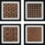 Brown Vintage African Kuba Kasai Velvet Raffia Textile Zaire 23 "By 22" For Sale - Image 8 of 9