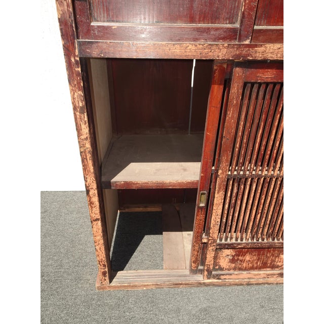 Share Antique 1900's Wabisabi Japanese Antique Tansu Storage Cabinet Sideboard For Sale - Image 14 of 18