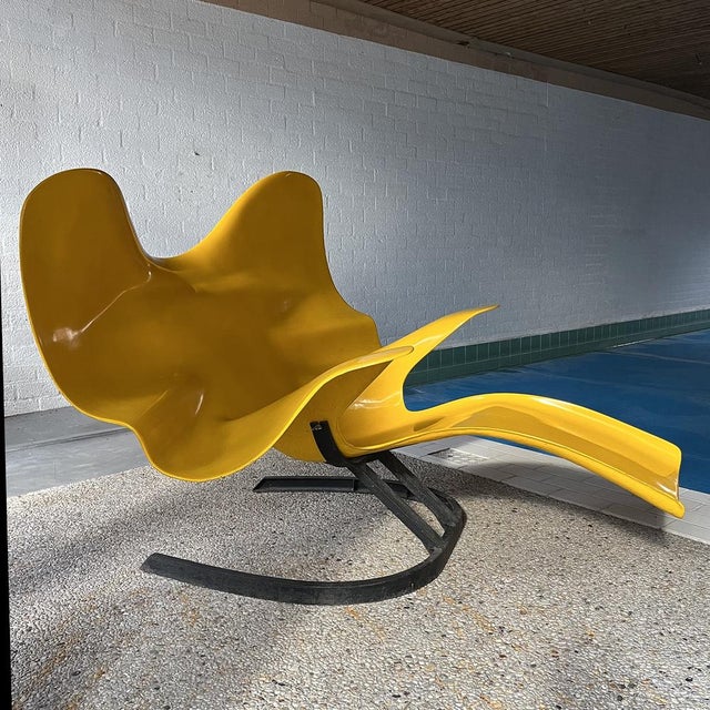 Elephant Chair in Yellow with Black Base by Bernard Rancillac, 1985 For Sale - Image 13 of 18