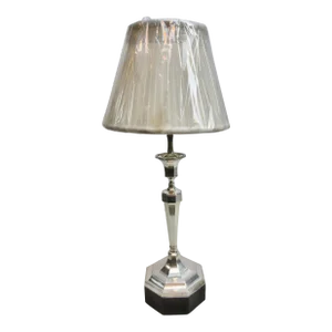 Hawksworth, Eyre & Co Sterling Silver Candlestick Lamp Dated 1920