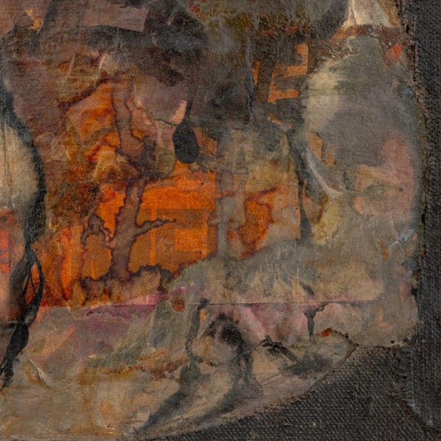 Elfi Schuselka Abstract Figural Mix Media Collage For Sale - Image 4 of 6