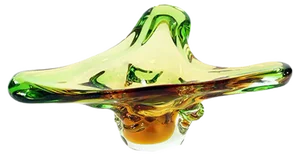 Mid-Century Glass Bowl by Frantisek Zemek for Mstisov Glass Factory