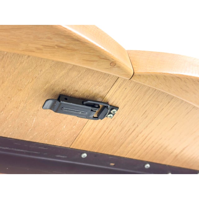 Round Oak Dining Table with Extensions, 1970s For Sale - Image 18 of 18