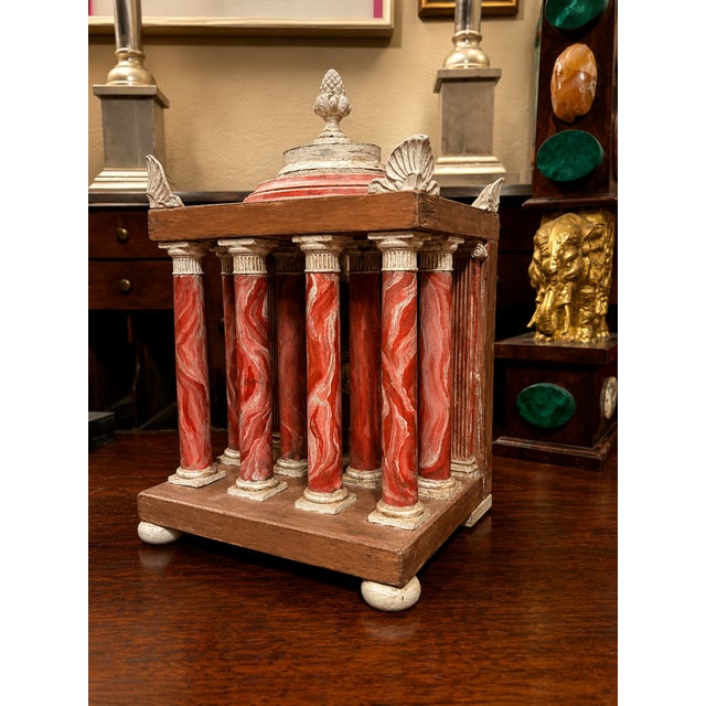 Grand Tour Grand Tour Architectural Capriccio Executed in the Italian Neoclassical Manner With Double Imperial Cameo For Sale - Image 3 of 10