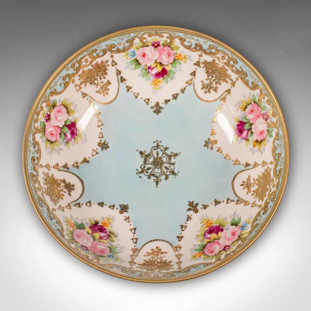 Ceramic 1920's Antique Decorative Footed Bowl For Sale - Image 7 of 12