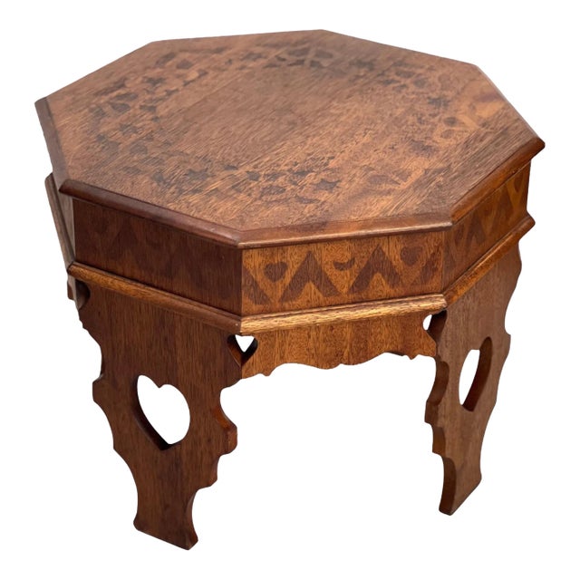 1970s Antique Arts and Crafts Accent Table or Plant Stand For Sale