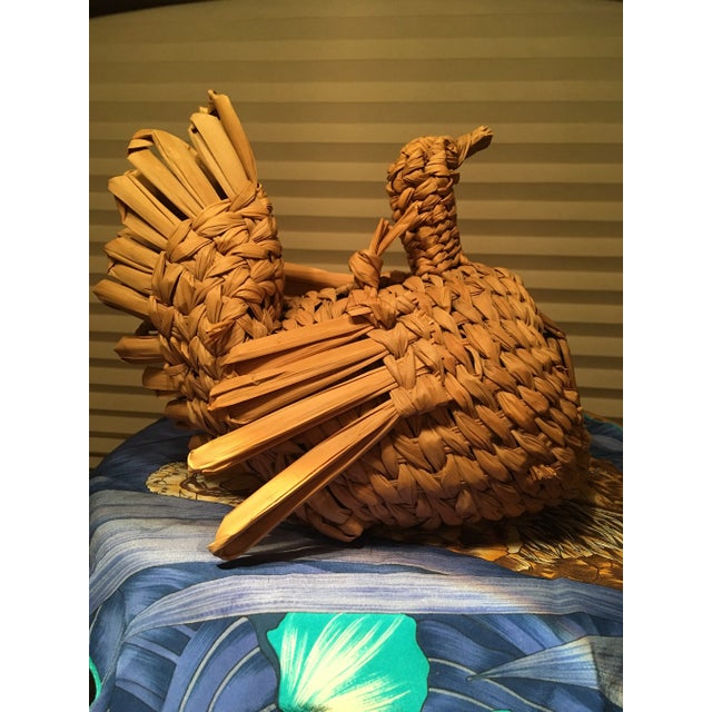 Tan Vintage Woven Straw Bird For Sale - Image 8 of 8