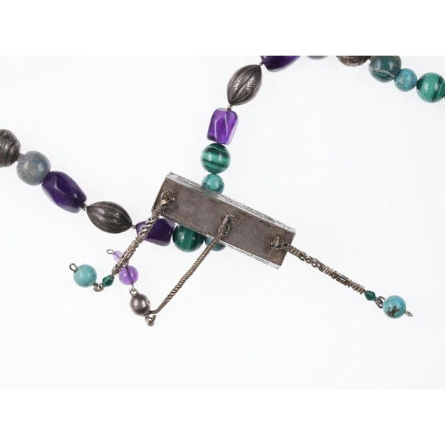 Antique Chinese silver Later beaded necklace For Sale In Austin - Image 6 of 6