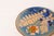 Blue Small Mid-Century American Modern Blue and Peach Botanical Enamel on Copper Dish For Sale - Image 8 of 11