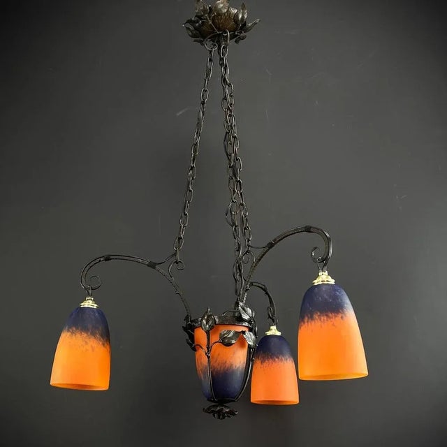 Art deco chandelier by schneider - 1930s the art deco ceiling lamp is a remarkable example of early 20th century...