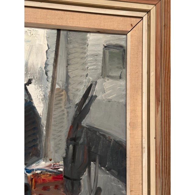 Eric Lo, Figures in Traditional Attire, 1950s, Oil on Canvas, Framed For Sale - Image 8 of 15