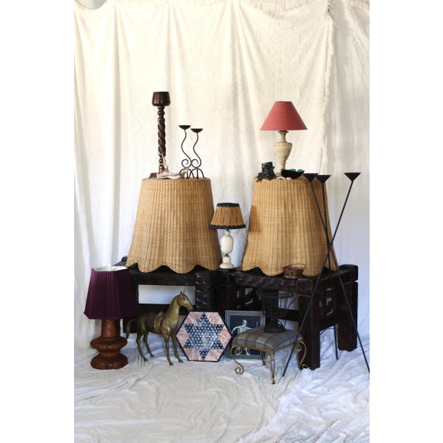 1990s Pair of Matching Wicker Ghost Side Tables For Sale - Image 11 of 11