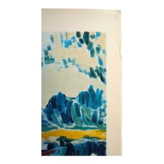 1973 French Original Lithography, Voilier Sur Le Lac - Maurice De Vlaminck For Sale