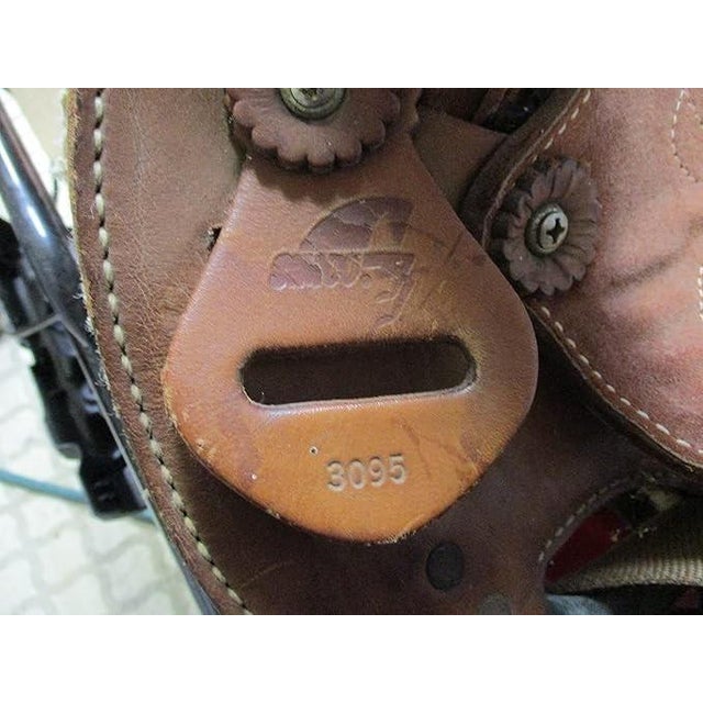 American Tooled Leather Western Ranch Roping Horse Saddle 15,16,17 Inches For Sale - Image 3 of 6