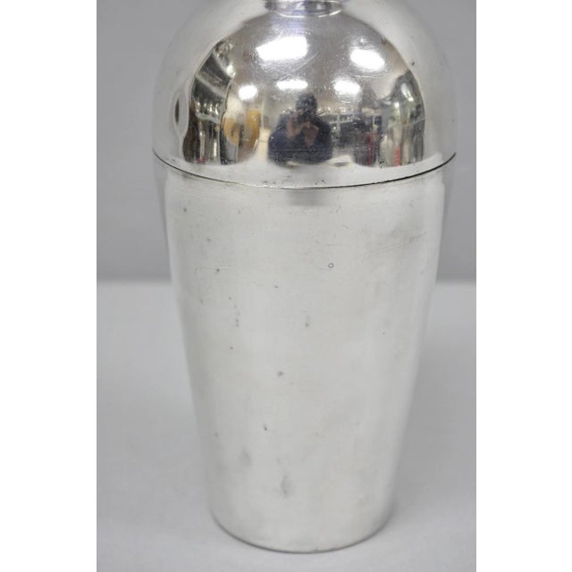 Vintage Wiskemann Belgium Art Deco Silver Plated Martini Cocktail Shaker Barware For Sale - Image 4 of 16