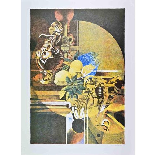 Lithograph on paper. Hand and numbered in pencil. Edition of 99. Excellent condition. This striking colour lithograph by...