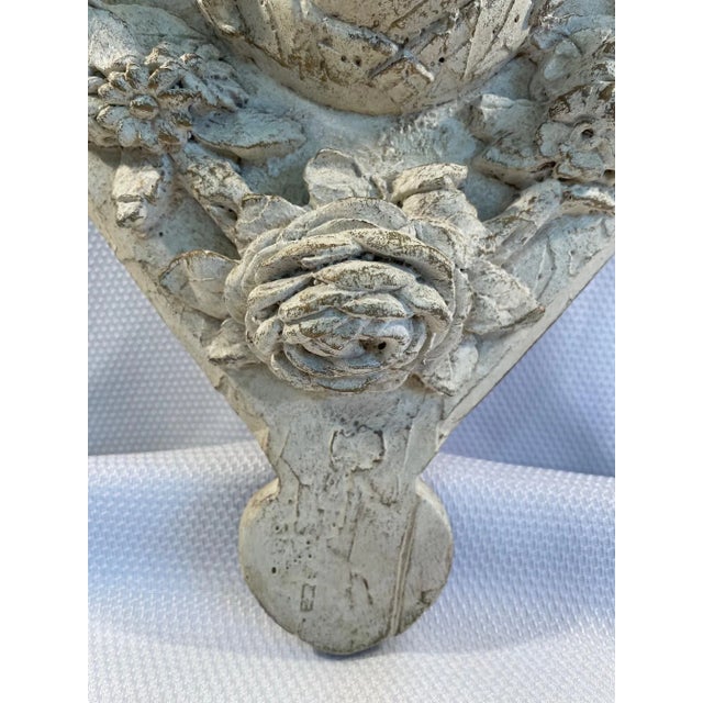 Vintage Late 20th Century Outdoor Garden Ornament Shelf Bracket Bust For Sale - Image 9 of 12