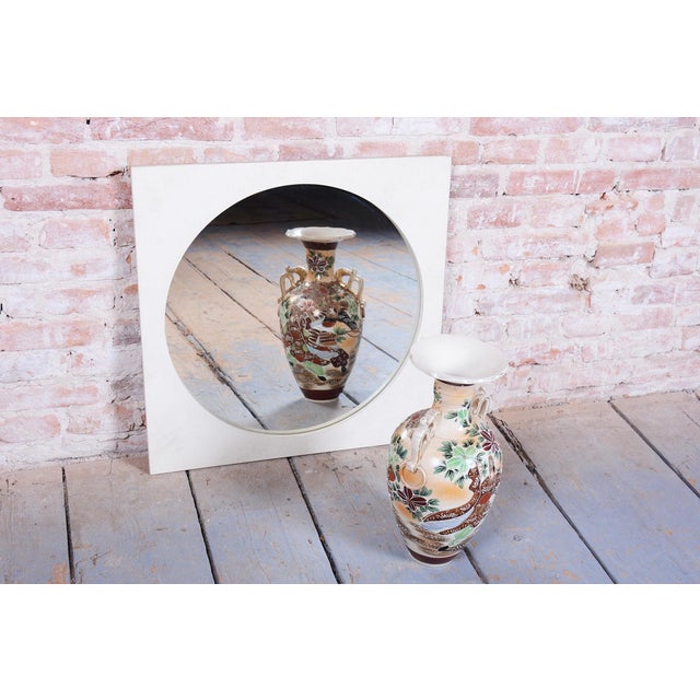 Wood Mid-Century Wall Mirror with Wooden Frame, Czech, 1970s For Sale - Image 7 of 10
