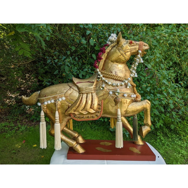 I'm thrilled to offer for sale this majestic free-standing, table-top sculpture featuring a Tang Dynasty style horse. The...