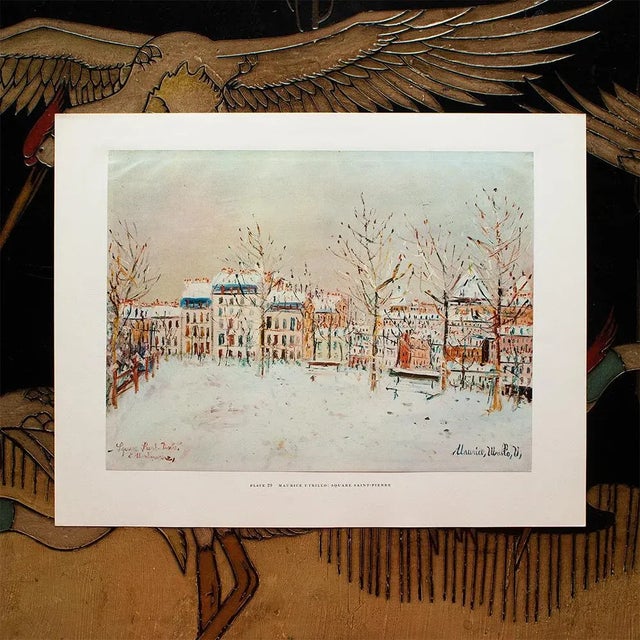 The School of Paris 1950s After Maurice Utrillo "Square Saint-Pierre", First Edition Swiss Full-Color Print For Sale - Image 3 of 9