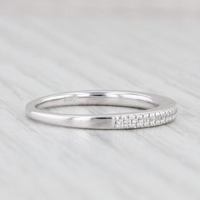 2020s Scott Kay Diamond Wedding Band 14k White Gold Size 6.5 Stackable Ring For Sale - Image 5 of 9