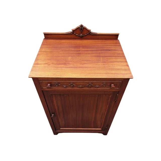 Wood 19th Century Robert J. Horner and Co. Solid Carved Mahogany Sheet Music Cabinet For Sale - Image 7 of 10