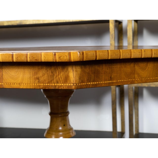 Italian Italian 19th Century Octagonal Table with Saint George and the Dragon Marquetry For Sale - Image 3 of 12